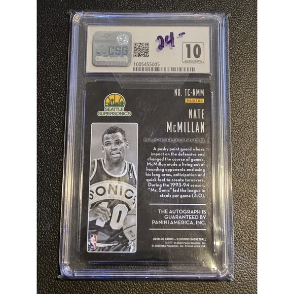 2019-20 Panini Illusions TC-NMM Nate McMillan Trophy Collection Signatures CSG 9 - Picture 2 of 2